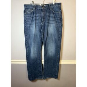 Wrangler authentics 36 Jeans Blue distressed Mens Size 36x32 Denim 36 x 32
